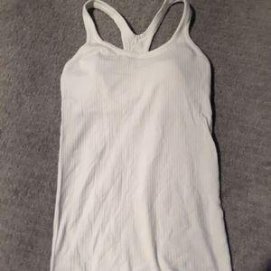 Sz 4 Lululemon ebb to street white tank